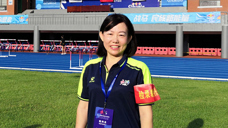 杨丹副教授执裁2019年第27届中日韩青少年运动会田径比赛