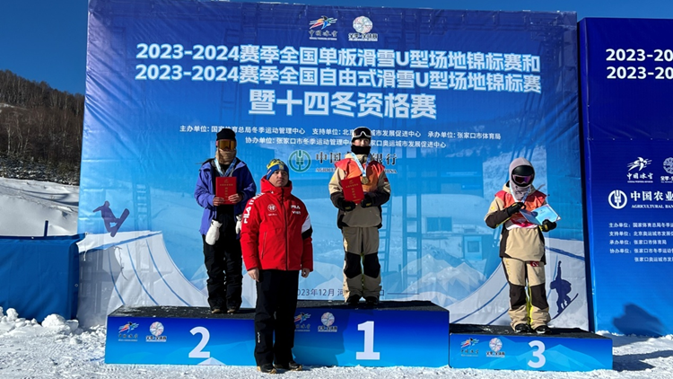 我校单板滑雪U型场地、自由式滑雪U型场地队参加全国比赛取得优异成绩